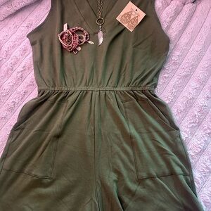 Zenana Outfitters Olive Green Jumpsuit 1xl